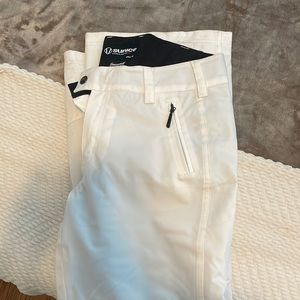 White snow pants
